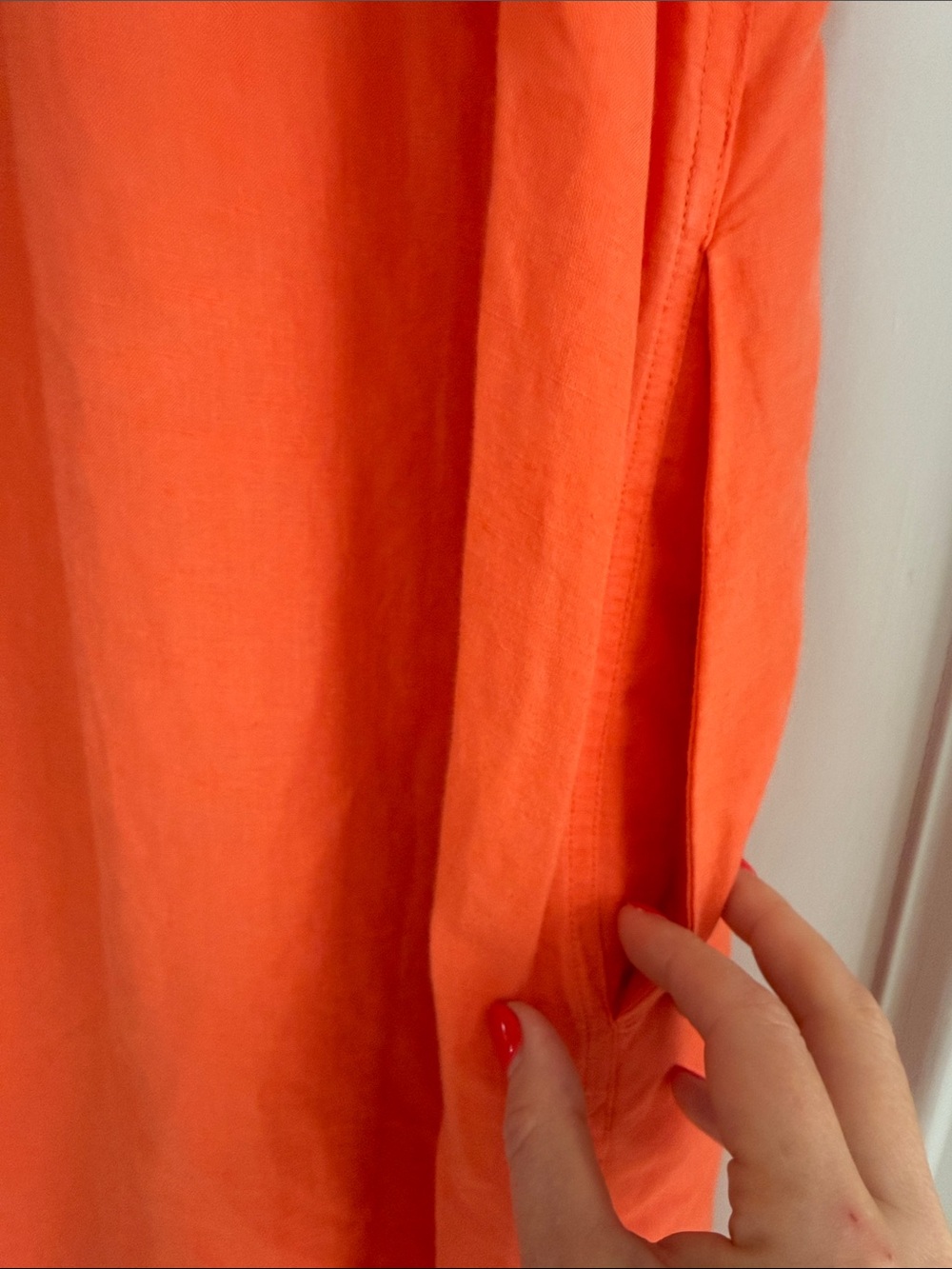 COS Orange Sleeveless linen Maxi Dress - Picture 3 of 4